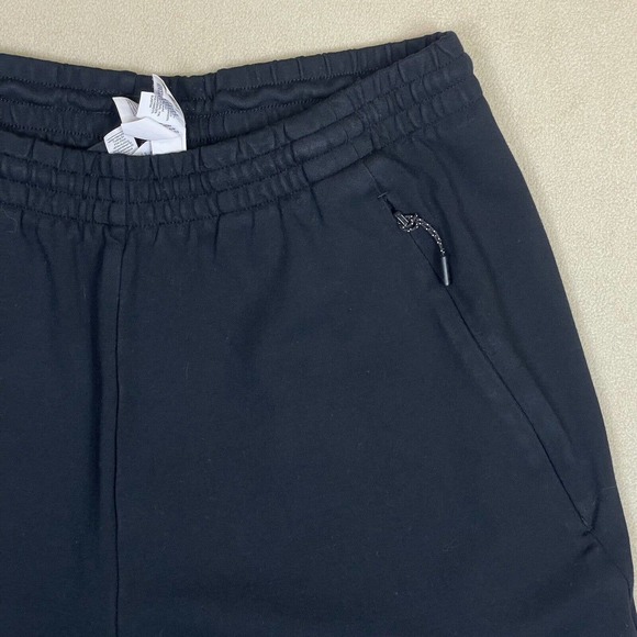 Adidas Cropped Training Jogger Sweatpants Mens M Black Elastic Waist Tapered - Picture 2 of 15